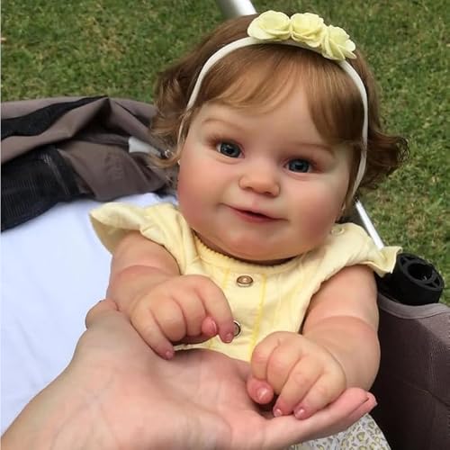 Zero pam realistische Silikon Reborn-Baby-Puppen Mädchen 50 cm Lächelnde Neugeborene Babypuppen die echt Aussehen posierbare Reborn-Babys aus dem echten Leben von Zero pam