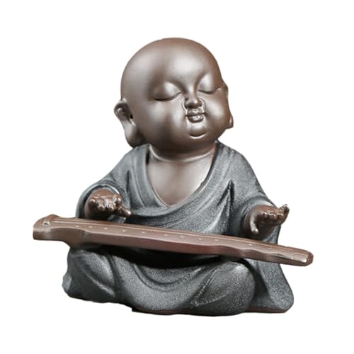 Zerodeko Entzückende Mönchsstatue Für Teetablett Teehaustier-Dekoration Tonhandwerk Heimdekoration Für Tee von Zerodeko