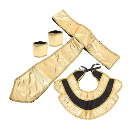 Zerodeko 1 Satz Ägyptisches Kostüm Set für Herren Outfit mit Gürtel Kragen und Armbändern für Halloween Cosplay und Themenpartys Authentisches Design mit Feinen Details von Zerodeko