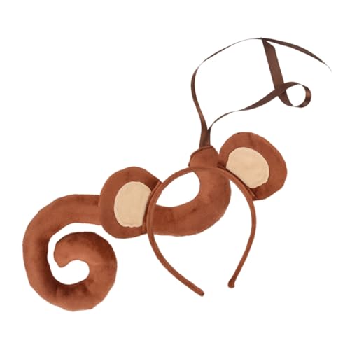 Zerodeko 1 Satz Affenkostüm Set mit Affenohren und Kreatives Tier Kostüm für Mottopartys und Veranstaltungen Wiederverwendbare Cosplay Zubehör für Erwachsene Geeignet für Karneval und von Zerodeko
