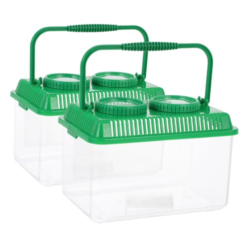 Zerodeko 1 Satz Beobachtungsbox Für Insekten Überwachung Halten Kollektor Für Goldfischfänger Goldfischgreifer Vergrößerungsglas Für Goldfische Insektenfänger Abs Green 2 Stück von Zerodeko
