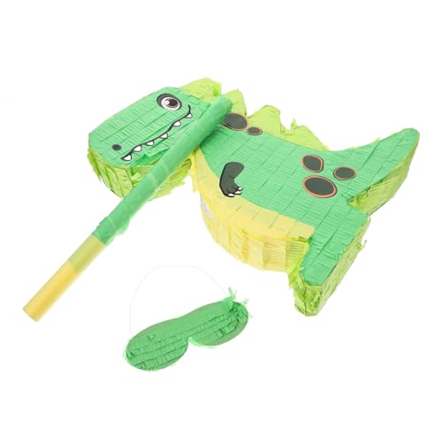Zerodeko 1 Satz Dinosaurier Piñata für Kindergeburtstag mit Augenmaske und Stock für Tier Themenpartys Dekorative Überraschung und Spielspaß für Altersgruppen von Zerodeko