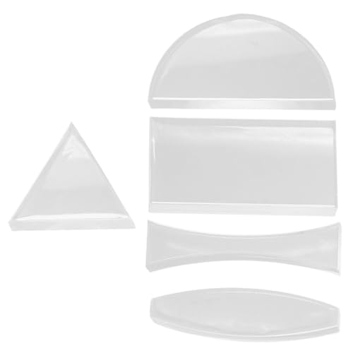 Zerodeko 5 Stück Optisches Linsenset Konvexe Linsen für Physikunterricht Transparente Glaslinsen Lehrmittel für Experimente mit Leichtem Design von Zerodeko