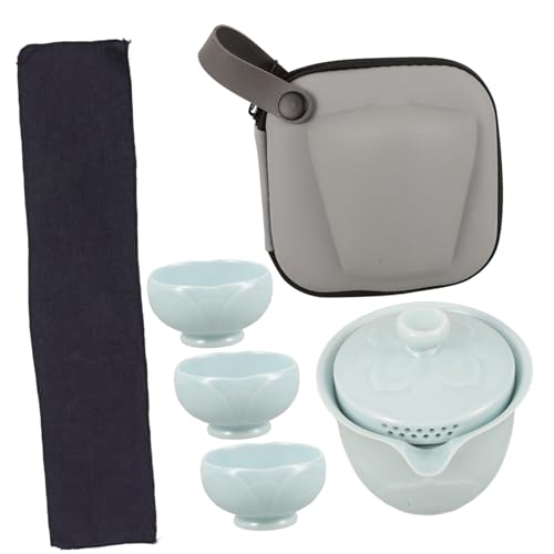 Zerodeko 1 Satz Tragbares Teeservice modern groß Geschirrset aus Keramik Set zum Aufbrühen von chinesischem Tee Kleine Teetasse Teetassen aus Keramik Porzellan Sky-Blue Zerodeko 1 Satz Tragbares Teeservice modern groß Geschirrset aus Keramik Set zum Aufbrühen von chinesischem Tee Kleine Teetasse Teetassen aus Keramik Porzellan Sky-Blue von Zerodeko