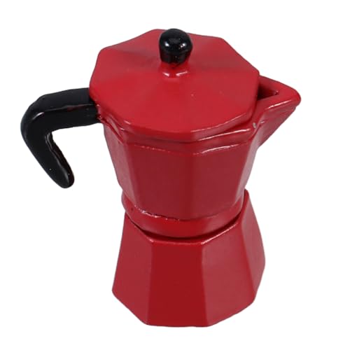 Zerodeko 1 Stück Miniatur-Espresso-Kaffeekanne Für Puppenhaus Mini-Kaffeekanne Spielzeug Puppenhaus-Küchendekorationszubehör von Zerodeko