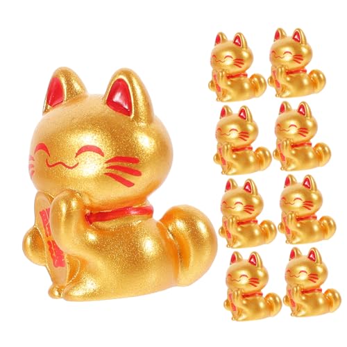 Zerodeko 10 Stück Miniatur-Glückskatze Glückskatzenmodell winkende Katze Schlüsselanhänger Glückskatzenverzierung Mini-Katzenfigur Mikrolandschaftsornamente Kätzchen-Modelle Harz Golden Zerodeko 10 Stück Miniatur-Glückskatze Glückskatzenmodell winkende Katze Schlüsselanhänger Glückskatzenverzierung Mini-Katzenfigur Mikrolandschaftsornamente Kätzchen-Modelle Harz Golden von Zerodeko
