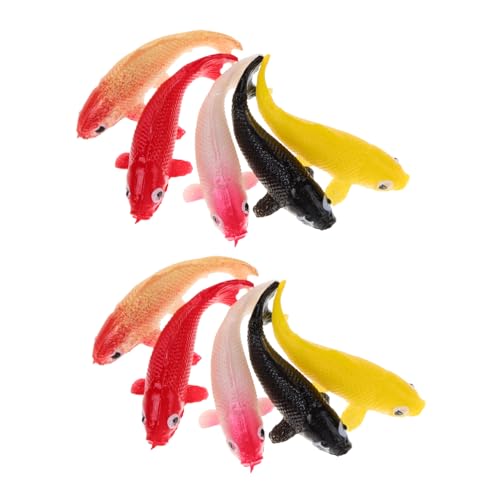 Zerodeko 10 Stück Teiliges Miniatur Koi Fischmodelle für Aquarien Dekoration Realistische Kunstharz Fischornamente Rot Silber Schwarz zur Individuellen Gestaltung des Zerodeko 10 Stück Teiliges Miniatur Koi Fischmodelle für Aquarien Dekoration Realistische Kunstharz Fischornamente Rot Silber Schwarz zur Individuellen Gestaltung des von Zerodeko