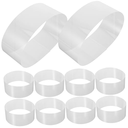 Zerodeko 100 Blatt Transparenter Kuchenkragen aus Selbstklebende Folie für Mousse und Schokoladenkuchen Tortendekoration für Geburtstagsfeiern und Anlässe von Zerodeko