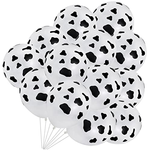 Zerodeko 100 Stück Kuh Luftballons mit Lustigem Kuhmuster für Kindergeburtstag Cowboy Western Party Dekoration und Vielseitig für Feier Garten Schule und Events Geeignet von Zerodeko