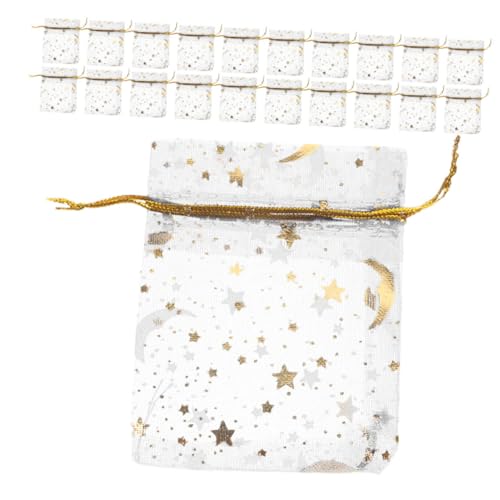 Zerodeko 100 Stück Netzbeutel Mit Stern- Und Mondaufdruck – Organza-schmuck- Und Geschenkbeutel Mit Kordelzug Für Besondere Anlässe Zerodeko 100 Stück Netzbeutel Mit Stern- Und Mondaufdruck – Organza-schmuck- Und Geschenkbeutel Mit Kordelzug Für Besondere Anlässe von Zerodeko