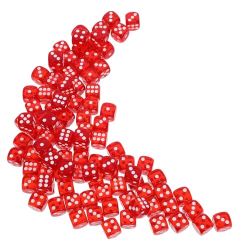 Zerodeko 100 Stück Transparente Acrylspielwürfel Farbige Kristallwürfel mit Abgerundeten Kanten Robustes Spielzubehör für Brettspiele Party Ktv und Würfelspiele Zerodeko 100 Stück Transparente Acrylspielwürfel Farbige Kristallwürfel mit Abgerundeten Kanten Robustes Spielzubehör für Brettspiele Party Ktv und Würfelspiele von Zerodeko