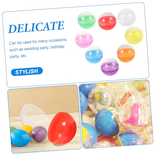 Zerodeko 100 Stück Transparente Befüllbare Kapseln für Verkaufsautomaten Partygeschenke und DIY-überraschungen Wiederverwendbare Kunststoffkugeln als Party-Favor und Aufbewahrungsbox von Zerodeko
