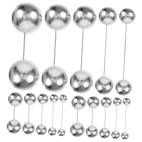 Zerodeko 108Stücke Silberkugeln Cake Topper Dekorative Mini Cake Picks Für Cupcakes Für Geburtstagsfeiern Und DIY Kuchen Dekoration Zerodeko 108Stücke Silberkugeln Cake Topper Dekorative Mini Cake Picks Für Cupcakes Für Geburtstagsfeiern Und DIY Kuchen Dekoration von Zerodeko