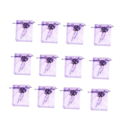 Zerodeko 12 Stück Teiliges Kordelzug mesh geschenktüten Lilafarbene Schmetterlingsform Wiederverwendbare Süßigkeitenbeutel Vielseitige Aufbewahrungstaschen für Party Snacks und Geschenke von Zerodeko