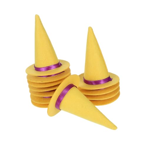 Zerodeko 12 Stück Teiliges Mini Filz Hexenhüte Gelb Halloween Flaschen Deko Handliche Tisch und Cupcake Accessoires für DIY Bastelprojekte Partydeko und Kostümzubehör Zerodeko 12 Stück Teiliges Mini Filz Hexenhüte Gelb Halloween Flaschen Deko Handliche Tisch und Cupcake Accessoires für DIY Bastelprojekte Partydeko und Kostümzubehör von Zerodeko
