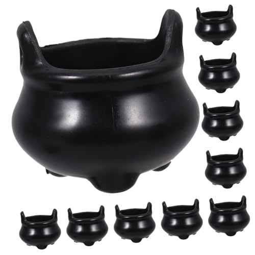 Zerodeko 12 Stück Teiliges Mini Halloween Deko Miniatur Schwarz Material Verarbeitung Für Party Bastelprojekte und Miniaturhäuser von Zerodeko