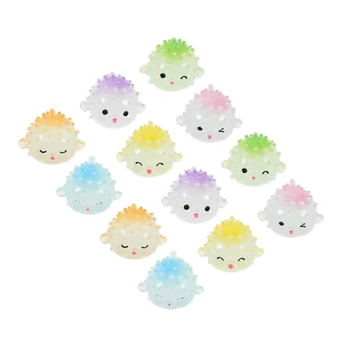 Zerodeko 12Stücke Kugelfischfiguren aus Kunstharz Wasserdekoration für Feengärten DIY Terrarien Kreative Meerestiere für Einzigartige Inneneinrichtungen von Zerodeko