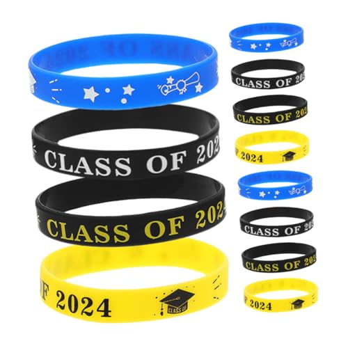Zerodeko 12Stücke Silikonarmbänder Für Abschlussfeier Langlebige Und Bequeme Handgelenkarmbänder Für Graduierungen Und Feiern Motivierende Armbänder Zerodeko 12Stücke Silikonarmbänder Für Abschlussfeier Langlebige Und Bequeme Handgelenkarmbänder Für Graduierungen Und Feiern Motivierende Armbänder von Zerodeko