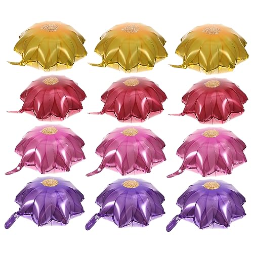 Zerodeko 12Stücke Sonnenblumen Folienballons Dekorative Luftballons Für Geburtstagsfeiern Hochzeiten Und Themenpartys Und Raumdekoration von Zerodeko