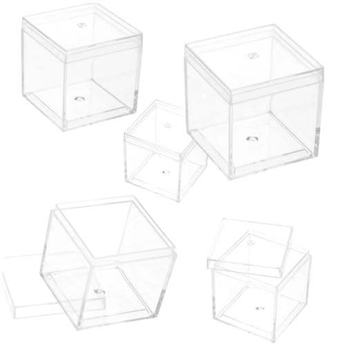 Zerodeko 12er-pack Quadratische Probenbehälter Aus Kunststoff 3 3 Cm Präsentationsboxen Für Mineralien Schmuck Perlen Kompakte Aufbewahrung von Zerodeko