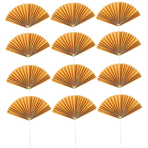 Zerodeko Cupcake Einsätze Decor 16 Stücke Papier Fan Cupcake Picks Elegante Topper Für Geburtstag Hochzeit Party von Zerodeko