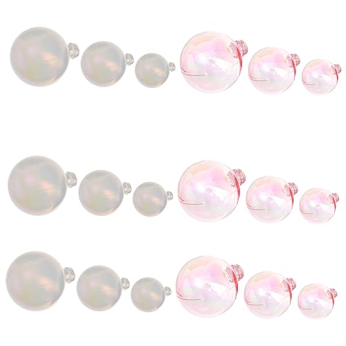 Zerodeko 18 Stück Teiliges Bubble Balls Cake Decorations Bunte Kuchendeko Kugeln Rosa und Weiß Langlebige Tortendeko für Hochzeit Geburtstag Babyparty und Jubiläumsfeier von Zerodeko