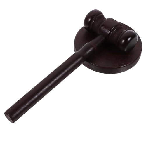 Zerodeko 1Satz Richterhammer Aus Holz Für Gericht Und Auktionen Mit Dekorativem Sockel Stabiler Holzqualität Rollenspiele Und Kreative Aktivitäten von Zerodeko