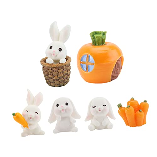 Zerodeko 1satz Bunny Figuren Niedliche Deko Für Mikrolandschaften Gartenornamente Kinderzimmer Langlebig Als Für Feengärten Und Osterdekoration von Zerodeko