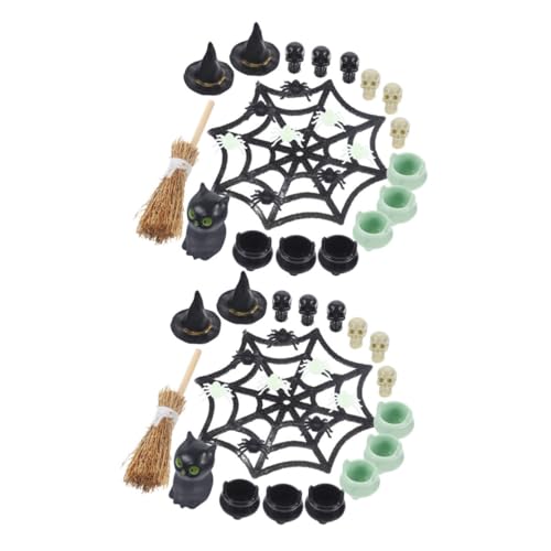 Zerodeko 2 Sätze Halloween Miniaturen Set Teiliges Zubehör für Puppenhaus Partydekoration Kreative Figuren für Festliche Anlässe für Freunde und Familie Zerodeko 2 Sätze Halloween Miniaturen Set Teiliges Zubehör für Puppenhaus Partydekoration Kreative Figuren für Festliche Anlässe für Freunde und Familie von Zerodeko
