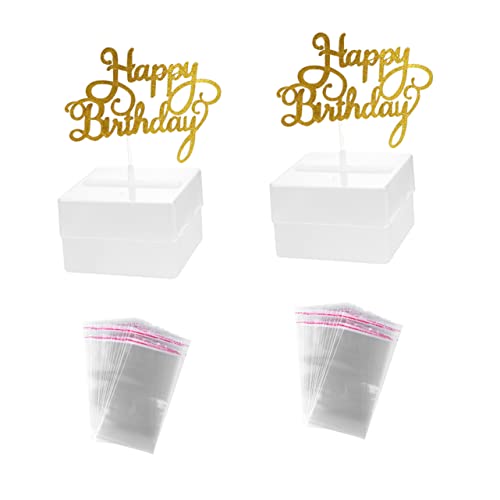 Zerodeko 2 Satz Transparente Kuchen Geldziehbox mit Geburtstagstorten Topper Set Party Geldgeschenk Spardose für Kreative Feiern und Unvergessliche Überraschungen Zerodeko 2 Satz Transparente Kuchen Geldziehbox mit Geburtstagstorten Topper Set Party Geldgeschenk Spardose für Kreative Feiern und Unvergessliche Überraschungen von Zerodeko