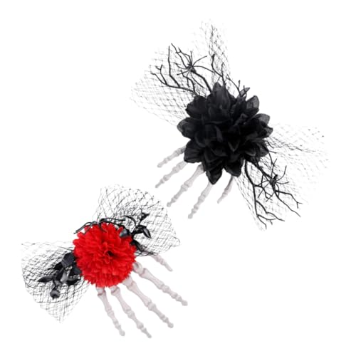 Zerodeko 2 Stück Gothic Halloween Haarklammern mit Skelett Hand und Rosenblüte Leichter Mesh Seitenspan Sicherer Halt für Damen Festliche Haarschmuck Accessoires für Party und Cosplay Zerodeko 2 Stück Gothic Halloween Haarklammern mit Skelett Hand und Rosenblüte Leichter Mesh Seitenspan Sicherer Halt für Damen Festliche Haarschmuck Accessoires für Party und Cosplay von Zerodeko