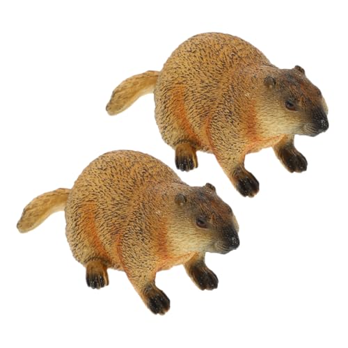Zerodeko 2 Stück Groundhog -Modell Simulationstiere Murmeltier-Ornament Murmeltier Dekoration Groundhog Craft Miniatur-murmeltier-Figur Plastik Zerodeko 2 Stück Groundhog -Modell Simulationstiere Murmeltier-Ornament Murmeltier Dekoration Groundhog Craft Miniatur-murmeltier-Figur Plastik von Zerodeko