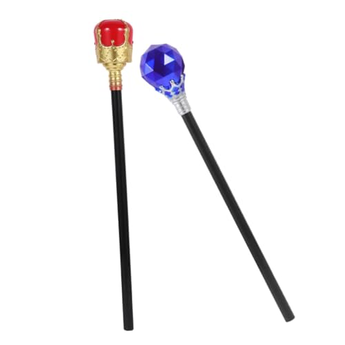 Zerodeko 2 Stück Halloween Cosplay Königszepter Teiliges mit Blauem Runddiamant und Rot Goldenem Design Leichtes Party und Dekorationsrequisit für Kostüm Rollenspiel Karneval und Zerodeko 2 Stück Halloween Cosplay Königszepter Teiliges mit Blauem Runddiamant und Rot Goldenem Design Leichtes Party und Dekorationsrequisit für Kostüm Rollenspiel Karneval und von Zerodeko