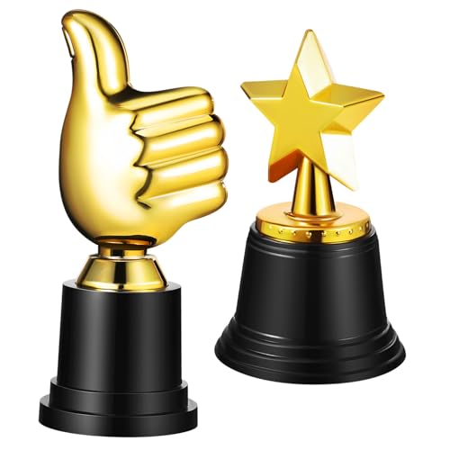 Zerodeko 2 Stück Kindertrophäenplakette Daumen Hoch Trophäe Medaille Trophäe Pokal Auszeichnung Fußballtrophäen Pooltrophäe Trophäen Für Erwachsene Trophäe Daumen Hoch Sporttrophäe von Zerodeko