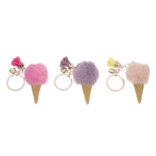 Zerodeko 2 Stück Teiliges Süßer Eiscreme Schlüsselanhänger mit Pompons Rosa und Beige Dekorative Anhänger für Taschen Rucksäcke und Schlüsselbund und Vielseitiges Zubehör Zerodeko 2 Stück Teiliges Süßer Eiscreme Schlüsselanhänger mit Pompons Rosa und Beige Dekorative Anhänger für Taschen Rucksäcke und Schlüsselbund und Vielseitiges Zubehör von Zerodeko