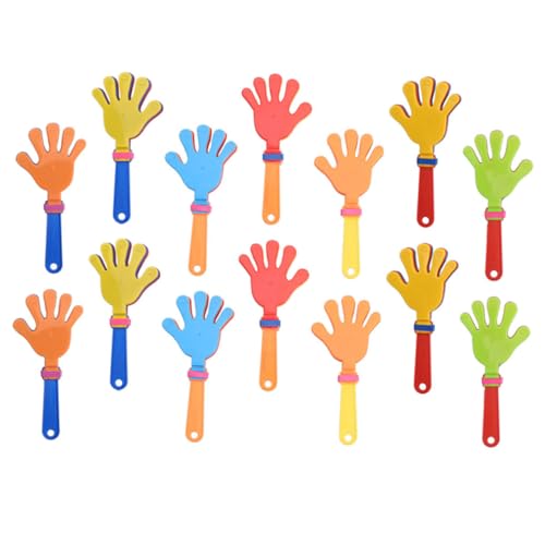 Zerodeko 20 Stück Teiliges Kunststoff Handklatschen Bunte Handklatschen Spielzeuge Laute Geräuschmacher für Partyzubehör Kindergeburtstag Sportveranstaltungen Geeignet für Zufällige Farbe von Zerodeko