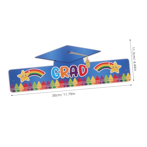 Zerodeko 24 Stück Teiliges Leichte Bequeme Kindergarten Abschlussmützen Kreative Party Kopfbedeckung für Vorschul und Grundschulfeier Einfache Handhabung Schulkind Deko von Zerodeko
