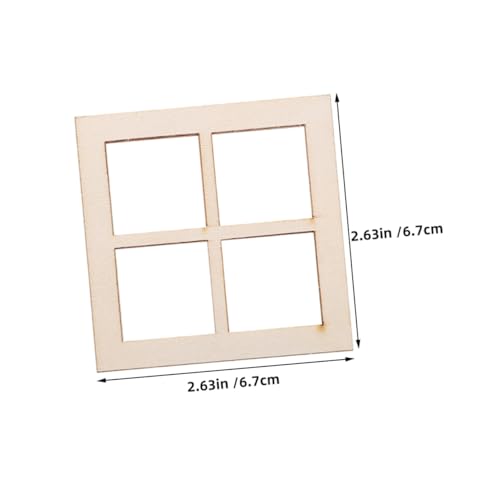 Zerodeko 24 Stück Teiliges Miniatur Puppenhaus Fenster aus Holz Realistische Kleine Fensterrahmen für DIY Basteln Stabile Holzmöbel Miniaturen Vielseitig für Puppenhaus Dekoration und von Zerodeko