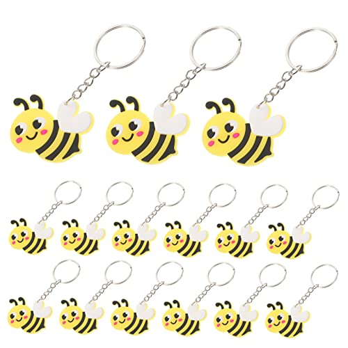 Zerodeko 24Stücke Teiliges Süßer Cartoon Bienen Schlüsselanhänger Bienenschlüsselring Dekorative Schlüsseldetails Perfektes für Freunde und Leicht und Kompakt von Zerodeko