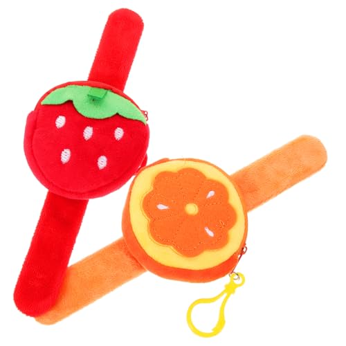 Zerodeko 2Stücke Slap Armbänder Mit Geldbörse Fruchtige Partygeschenke Für Strapazierfähige Und Dekorative Handgelenkbänder Im Erdbeer Design von Zerodeko