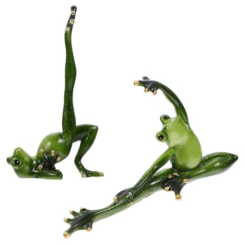 Zerodeko 2pcs Yoga-Frosch Frosch Zeug Frösche Cool Verrückt Frosch-Statue Bausatz Plüsch Figur Miniaturen Funky Frosch-Ornament Drinnen Yoga-Statue Frosch-Yoga Green Harz Zerodeko 2pcs Yoga-Frosch Frosch Zeug Frösche Cool Verrückt Frosch-Statue Bausatz Plüsch Figur Miniaturen Funky Frosch-Ornament Drinnen Yoga-Statue Frosch-Yoga Green Harz von Zerodeko