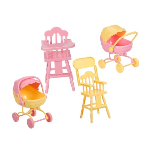Zerodeko 2sätze Puppenhochstuhl Mit Spielzeug-Kinderwagen Miniatur-puppenhaus-möbel Hochstuhl Und Puppenauto Für Rollenspiele Und Puppenhaus-Dekoration Zerodeko 2sätze Puppenhochstuhl Mit Spielzeug-Kinderwagen Miniatur-puppenhaus-möbel Hochstuhl Und Puppenauto Für Rollenspiele Und Puppenhaus-Dekoration von Zerodeko
