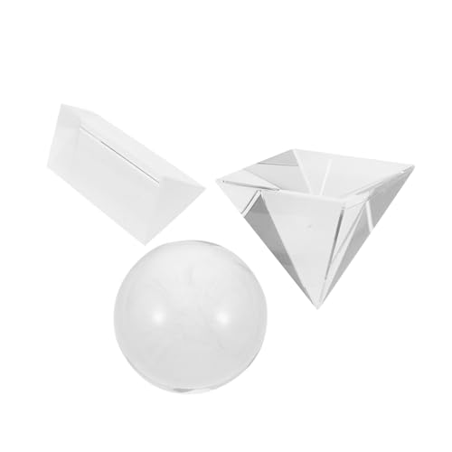 Zerodeko 3 Stück Prismen für Kinderwissenschaft kristallkugel Prisms Foto Prisma für physikalische Experimente Kristalldekoration Kristallprismenkugel sechseckiges Prisma Transparent von Zerodeko