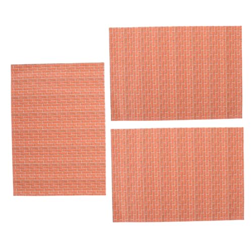 Zerodeko 3 Stück Teiliges Puppenhaus Wanddekor Rotstein Selbstklebend Peel and Stick Mini Wandsticker für Einfache DIY Dekoration von Mini Häusern Authentisches Aussehen für Zerodeko 3 Stück Teiliges Puppenhaus Wanddekor Rotstein Selbstklebend Peel and Stick Mini Wandsticker für Einfache DIY Dekoration von Mini Häusern Authentisches Aussehen für von Zerodeko