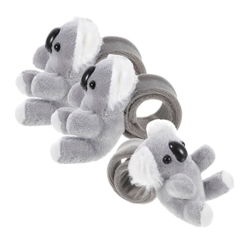 Zerodeko 3 Stücke Tier Plüsch Armbänder Tierische Slap Bänder für Party oder Geburtstagsüberraschung Kuschelige Handgelenk Bänder von Zerodeko