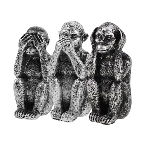 Zerodeko 3stücke Kleine Harzfiguren Affen Harzornamente Süße Tierskulpturen Aus Harz Affenornament Für Zuhause Heimdekor Tierfiguren Harztierdekor Für Regal Heimdekor von Zerodeko
