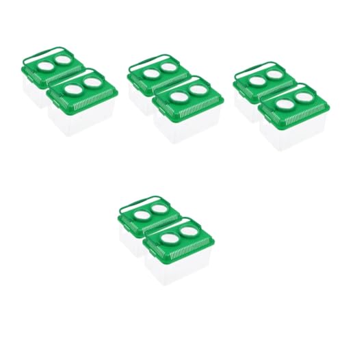 Zerodeko 4 Sätze Beobachtungsbox Für Insekten Kollektor Halten Für Überwachung Vergrößerungsglas Für Goldfische Goldfischgreifer -fangset Abs Green 2 Stück * 4 von Zerodeko