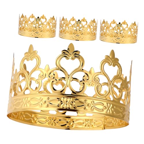 Zerodeko Tortenaufsatz-set – 4 Stück Goldene Kronen-tortendekorationen Prinzessinnenkrone-tortenaufsatz Mini-tortenkrone Babyparty-tortendekoration Vintage-tortenaufsatz von Zerodeko