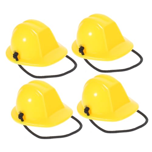 Zerodeko 4 Stück Miniatur Sicherheitshelm Diy Bauhelm für Puppen Handwerk Zubehör Realistische Details für Puppen Dekoration und Dress Up für Kreative Projekte von Zerodeko