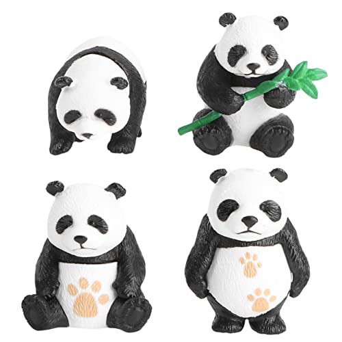 Zerodeko Realistisches Panda-dekorationsornament 4 Stück Harzmoosmodelle Für Landschaft Und Bonsai von Zerodeko